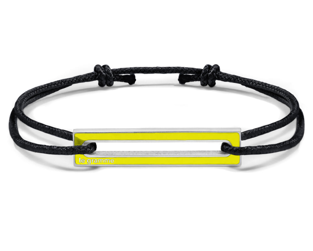 lacquered yellow cord bracelet le 1,7g