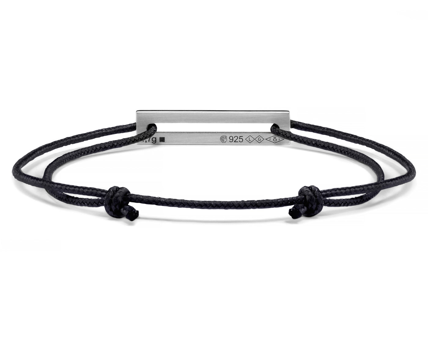 bracelet cordon laqué noir le 1,7g