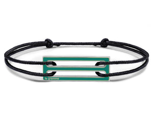 lacquered green cord bracelet le 2,5g