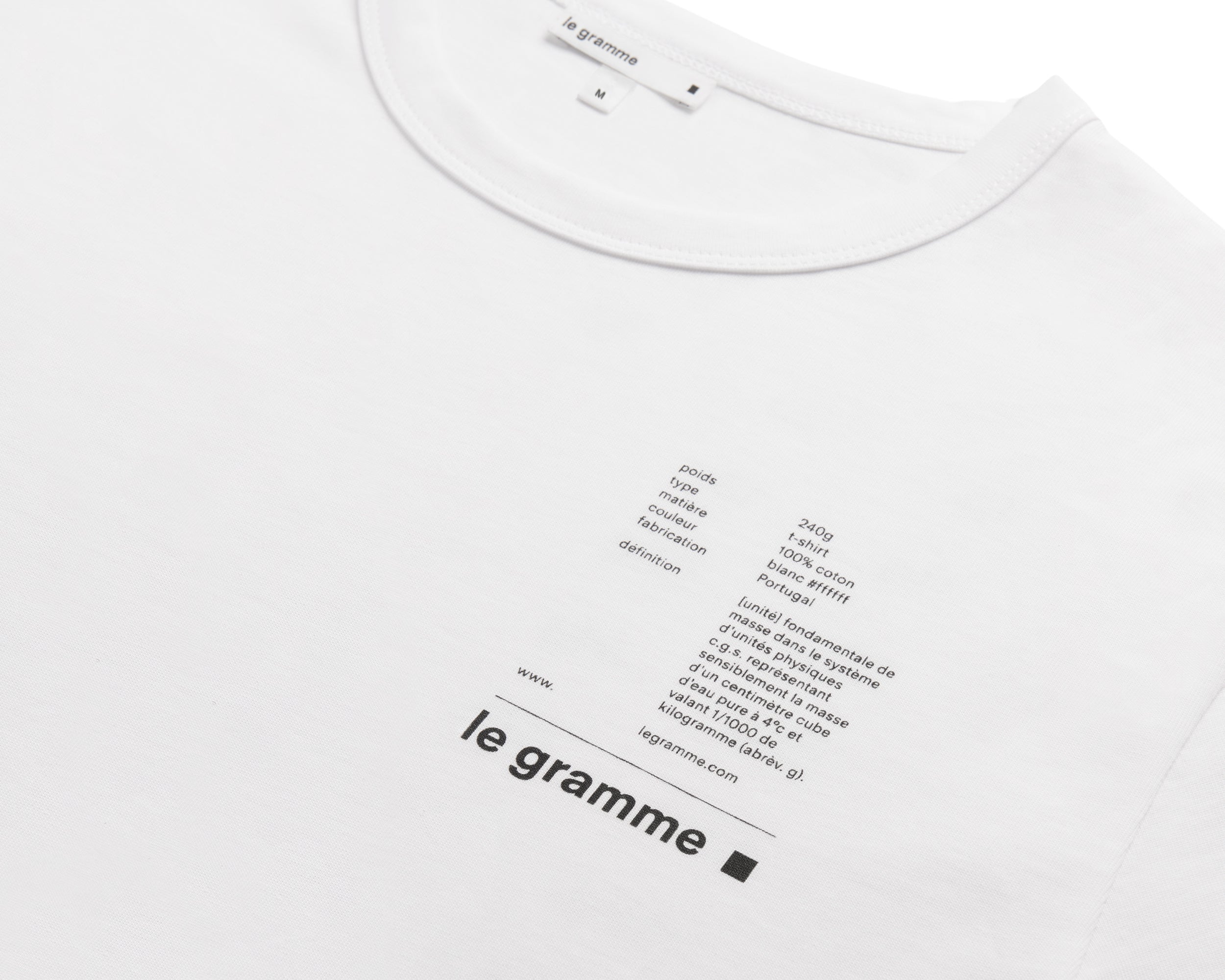 t-shirt blanc le 240g