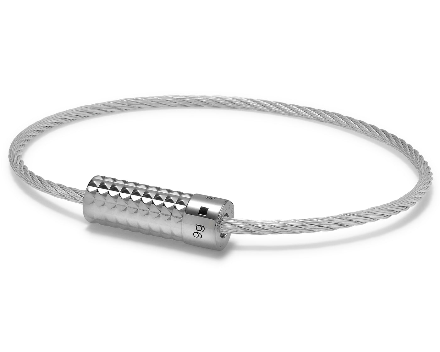 pyramid guilloche cable bracelet le 9g