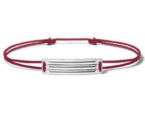 bracelet cordon bordeaux godron le 5g