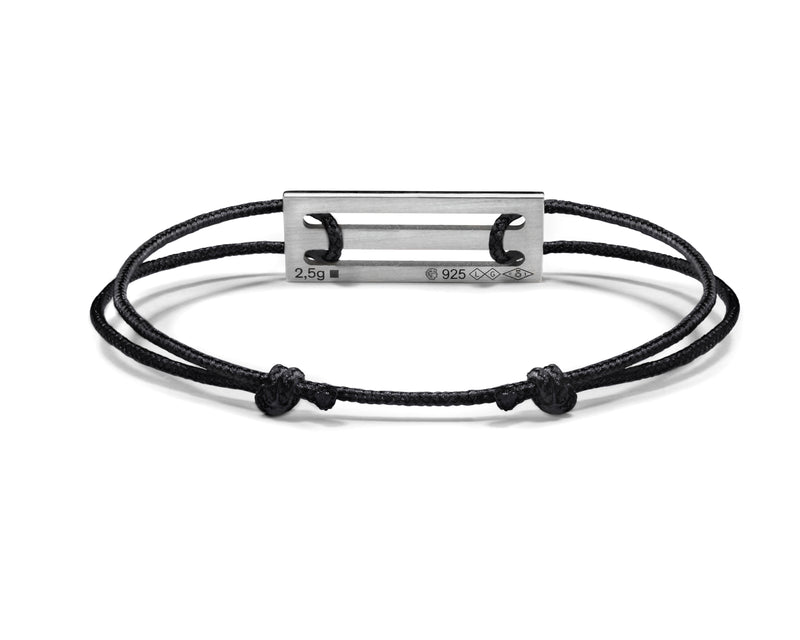 bracelet cordon laqué noir le 2,5g