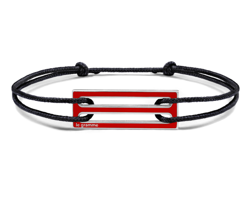 lacquered red cord bracelet le 2,5g