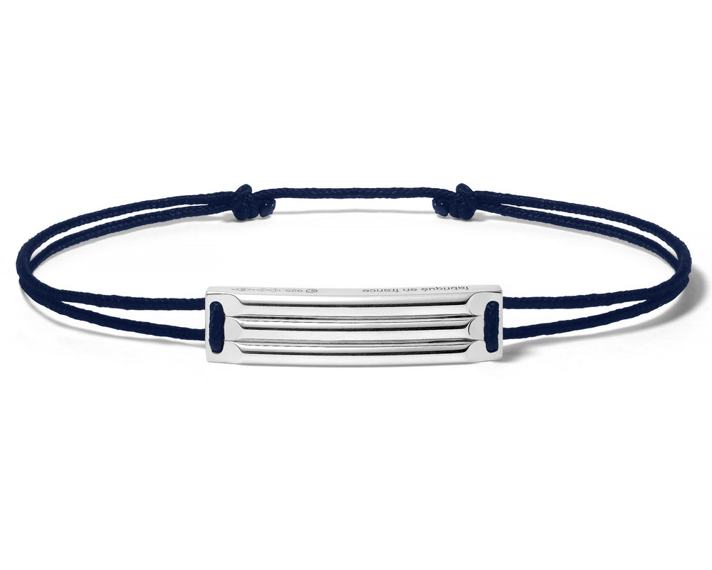 godron navy blue cord bracelet le 5g