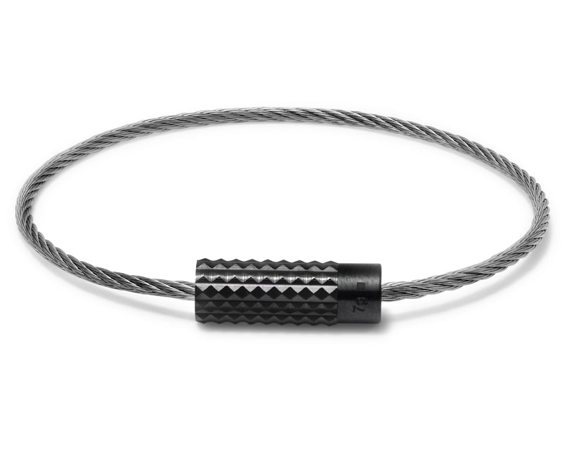 pyramid guilloche cable bracelet le 7g