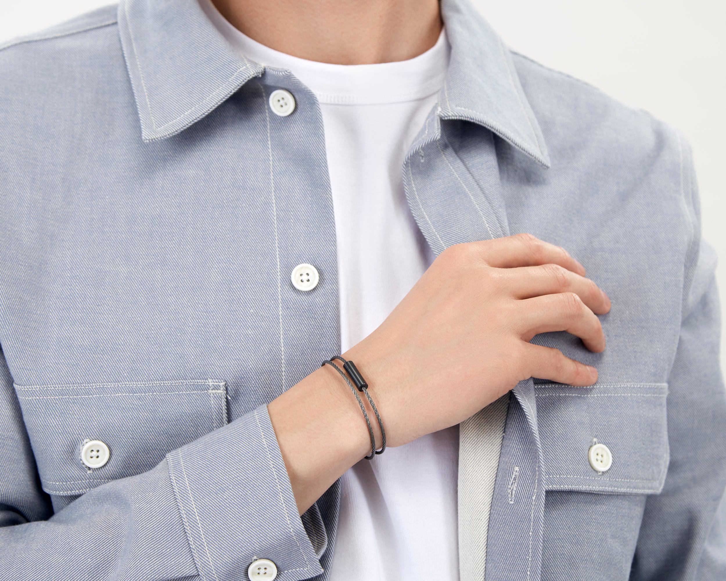 bracelet câble double tour le 9g