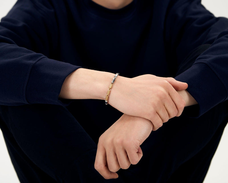 bracelet-segment-925-sterling-silver-and-18ct-yellow-gold-27g-bijoux-pour-homme