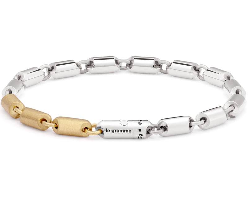 bracelet-segment-argent-925-or-jaune-18ct-27g-bijoux-pour-homme